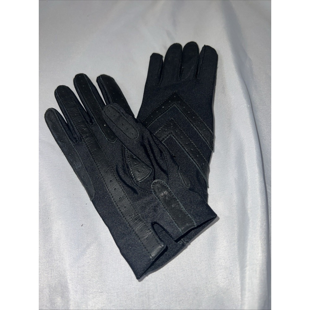 NEW Vintage Isotoner Gloves‎ The Original Black One Size Driving Spandex 430